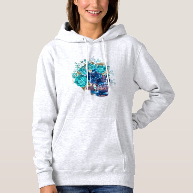 PULL À CAPUCHE BLOOM BLEU REQUIÈME (Devant)