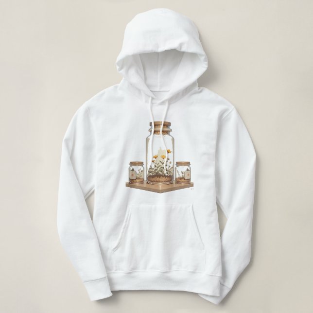Pull À Capuche Bloomscape en bouteille (Design devant)