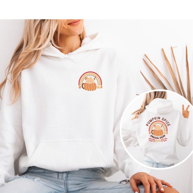 Pull À Capuche Boho Chic Citrouille Spice Social Club (Créateur téléchargé)