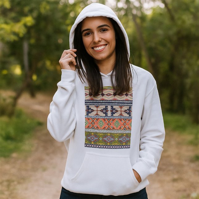 Pull À Capuche Boho Tribal Motif géométrique Sud-Ouest Aztec (Créateur téléchargé)