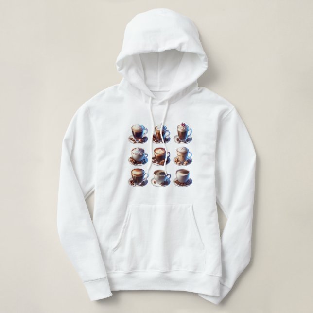 Pull À Capuche Boissons De Café Pour Les Amateurs De Café (Design devant)