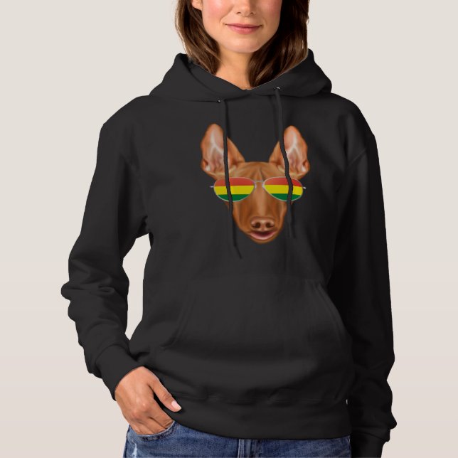 Pull À Capuche Bolivian Flag Pharaoh Hound Dog Bolivia Pocket (Devant)