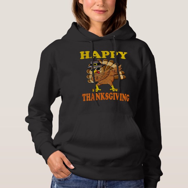 Pull À Capuche Bon thanksgiving pour dîner en famille de la fête  (Devant)