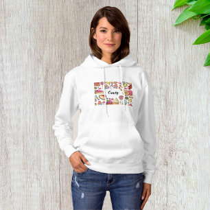Pull À Capuche Bonbons et Dessert Doodles Sweet Traitements Motif