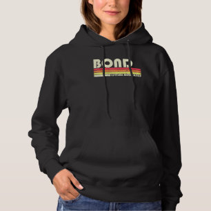 Pull À Capuche Bond Nom Retro Vintage 80s 90s Anniversaire Reunio