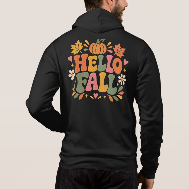 Pull À Capuche Bonjour Automne (Dos)