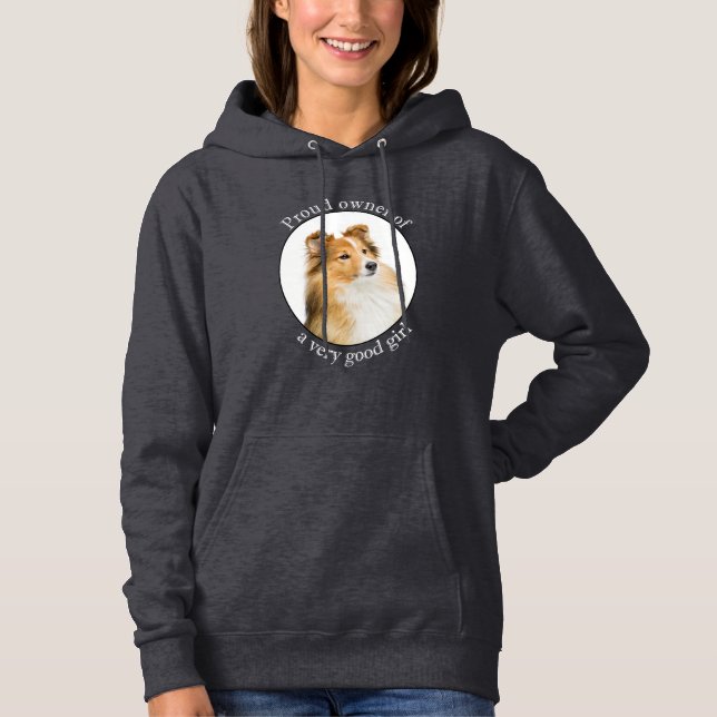 Pull À Capuche Bonne fille Sheltie (Devant)