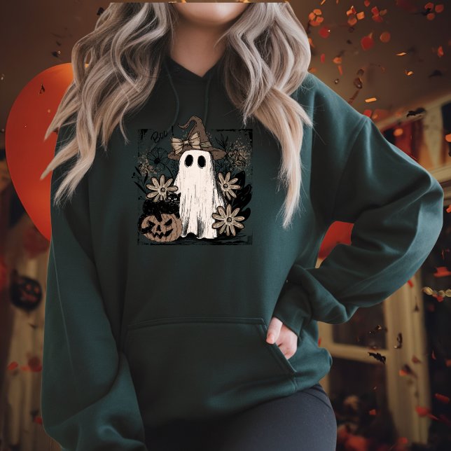 Pull À Capuche Boo Magic Vibes Boho Fantôme Floral  (Créateur téléchargé)