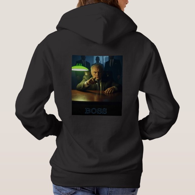 Pull À Capuche Boss avec texte femmes noir capuchon sweatshirt re (Dos)