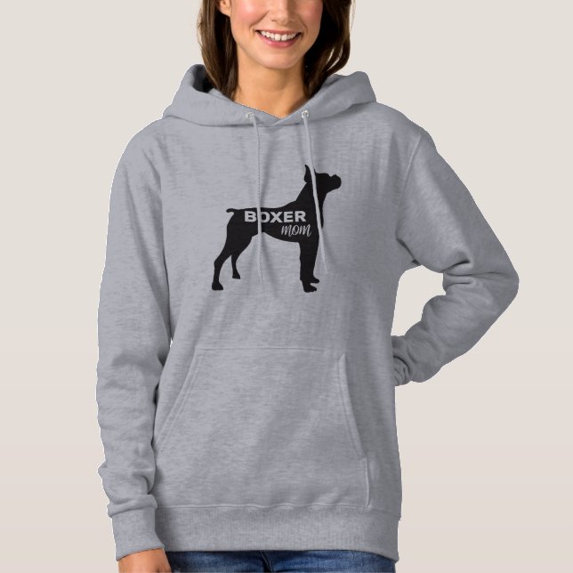Pull À Capuche Boxer Chien Maman Cadeaux Pour Elle (Devant)