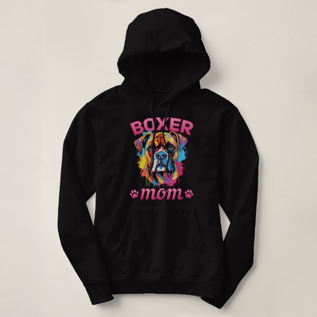 Pull À Capuche Boxer Chien race Animaux de compagnie mère Boxer (Design devant)