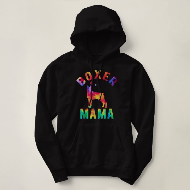 Pull À Capuche Boxer Maman Boxer Mama Boxer Amoureux des chiens (Design devant)