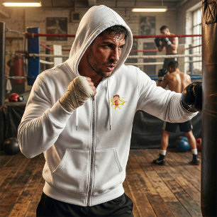 Pull À Capuche Boxer pour enfants en gants et shorts rouges