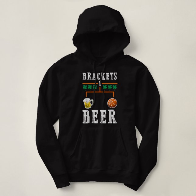 Pull À Capuche Brackets et la Marche de la bière Basketball Colle (Design devant)