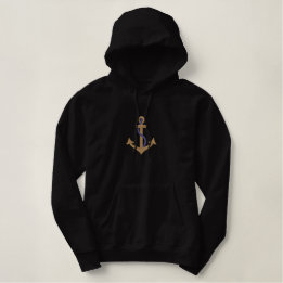 Pull À Capuche Brodé Ancres en retrait Chemise brodée