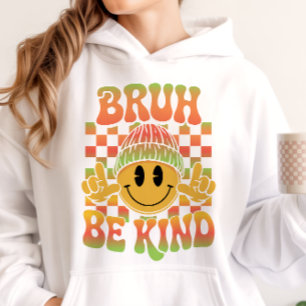 Pull À Capuche Bruh Be Kind Happy Face Beanie Dégradé Tropical