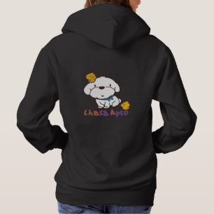 Pull À Capuche bubu et guagua (apso de Lhasa et petit poulet)