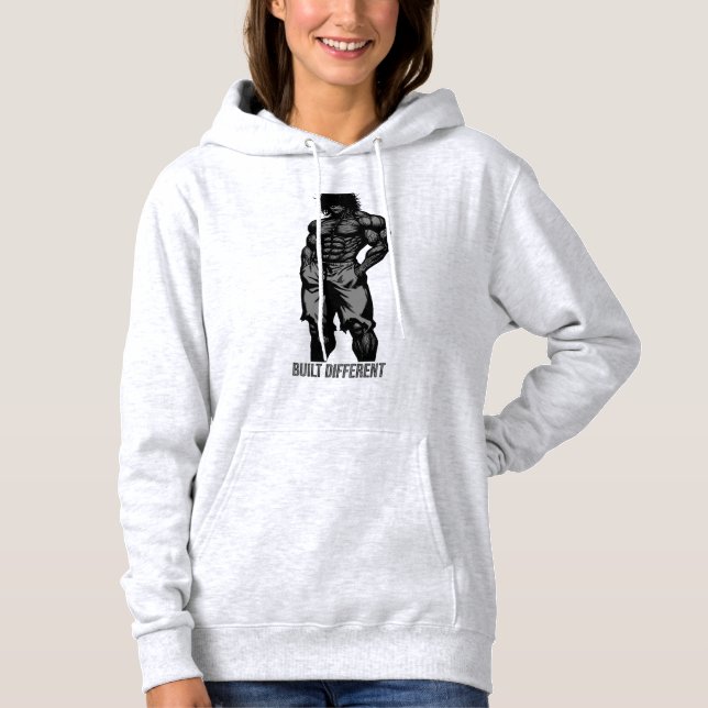 Pull À Capuche Built Different Monstrous Physique Heavyweight Gym (Devant)