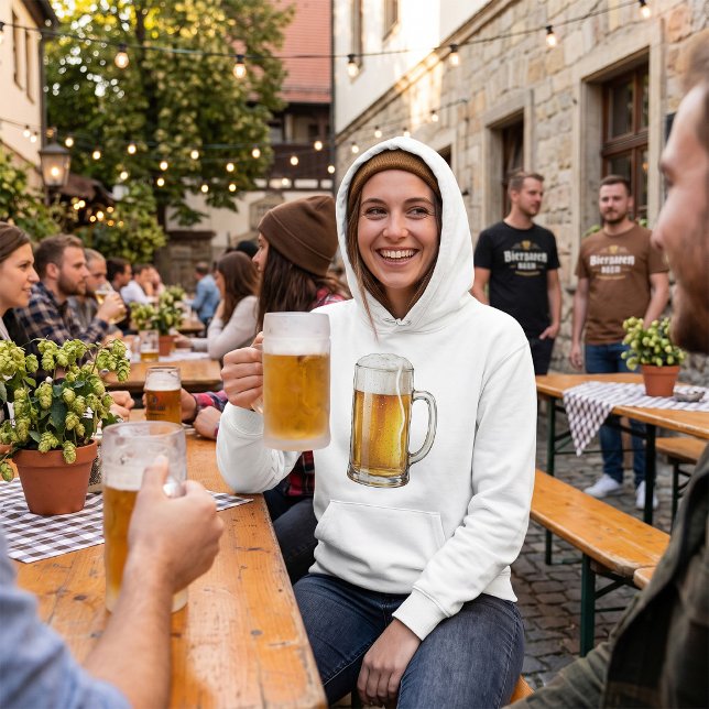 Pull À Capuche Buveur de bière froide mousseuse (Créateur téléchargé)