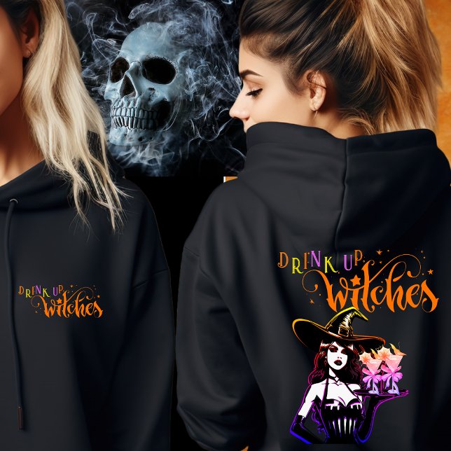 Pull À Capuche Buvez les Sorcières Déguisements Costume de fête d (Drink Up Witches Costumes Halloween Costume Party Hoodie Halloween Cosplay Party Outdoor Outfit)