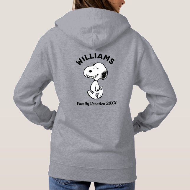 Pull À Capuche cacahuètes | Snoopy Famille Vacances (Dos)