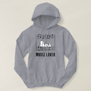 Pull À Capuche cacahuètes Snoopy Musical Notes