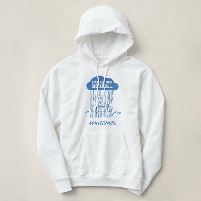 Pull À Capuche cacahuètes | Snoopy Sentiment Bleu Est OK Aussi (Design devant)