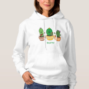 Pull À Capuche Cactus trio chantante mignonne dessin animé