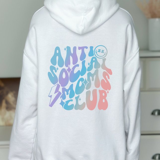 Pull À Capuche Cadeau à la mode du club des mamans anti-sociales (Créateur téléchargé)
