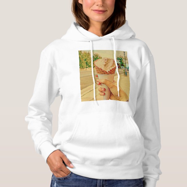 Pull À Capuche Cadeau amoureux de crème glacée (Devant)