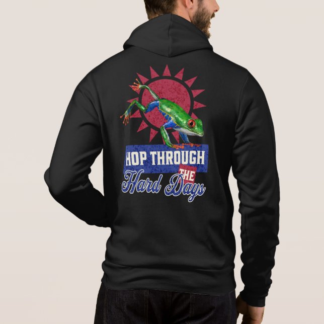 Pull À Capuche Cadeau drôle pour amateur de grenouilles, sautez l (Dos)