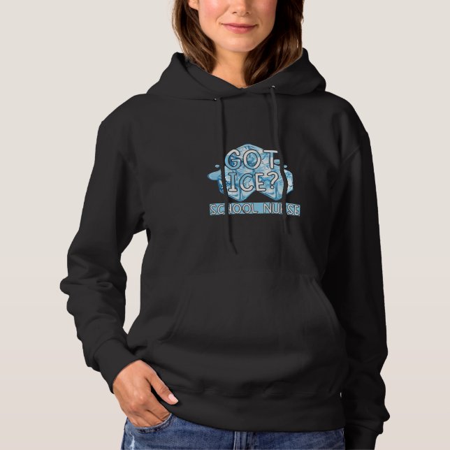 Pull À Capuche Cadeau infirmière | Infirmière de l'école de glace (Devant)