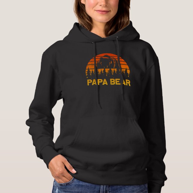 Pull À Capuche Cadeau Papa Ours Fête des Pères Citation 5 (Devant)