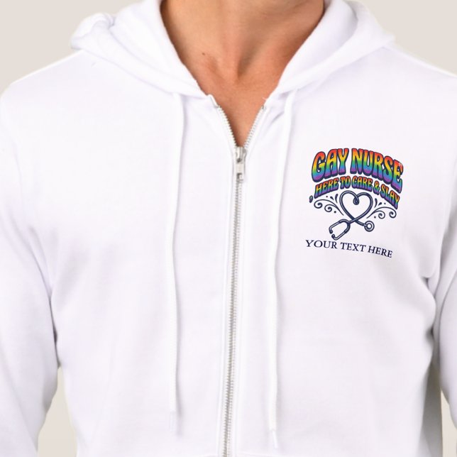 Pull À Capuche Cadeau personnalisé Fierté arc-en-ciel Infirmier G (Créateur téléchargé)