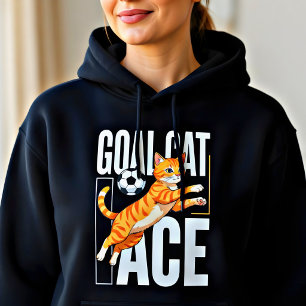 Pull À Capuche Cadeau pour joueur de football Design de chat de b