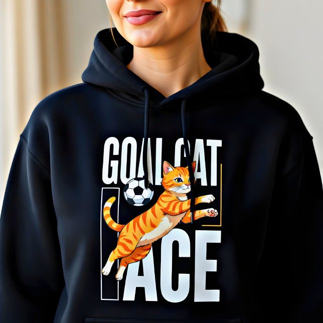 Pull À Capuche Cadeau pour joueur de football Design de chat de b (Créateur téléchargé)