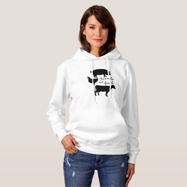 Pull À Capuche Cadeau végétarien herbivore de végétalien de (Devant entier)