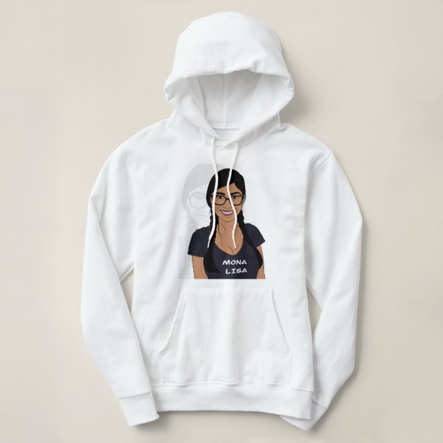Pull À Capuche Cadeaux Nécessaires Mia Khalifa Graphisme De Hocke (Design devant)
