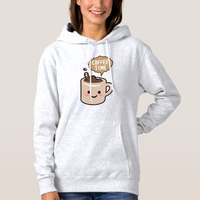 Pull À Capuche café amusant café kawaii (Devant)