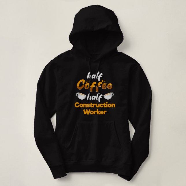 Pull À Capuche Café CF Half Café Half Travailleur de construction (Design devant)