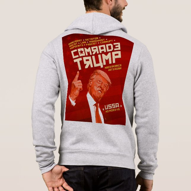 Pull À Capuche Camarade Trump - Affiche soviétique (Dos)