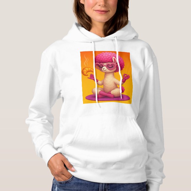 Pull À Capuche Camiseta sudadera Llama Zen (Devant)