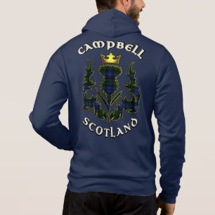 Pull À Capuche Campbell Clan Badge & Tartan avec devise