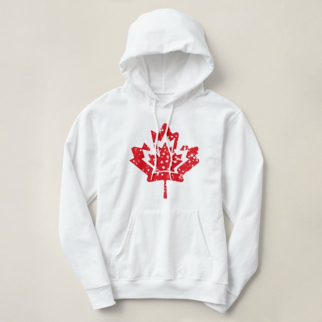 Pull À Capuche CANADA double RAIN EARTH MAPLE BY MASANSER PIXELAT (Design devant)