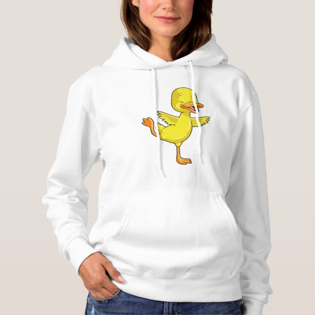 Pull À Capuche Canard au Yoga Fitness sur une jambe (Devant)
