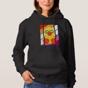 Pull À Capuche Canard avec la fierté drapeau lesbien Lgbtq fier a