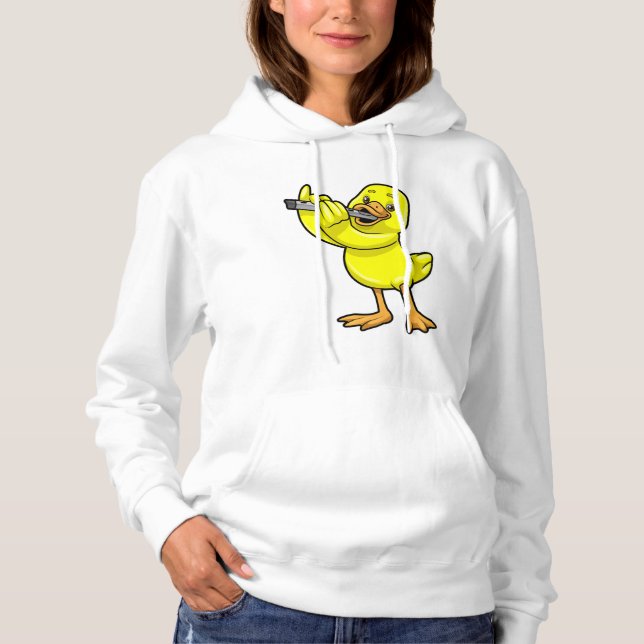 Pull À Capuche Canard en musique avec Flûte (Devant)