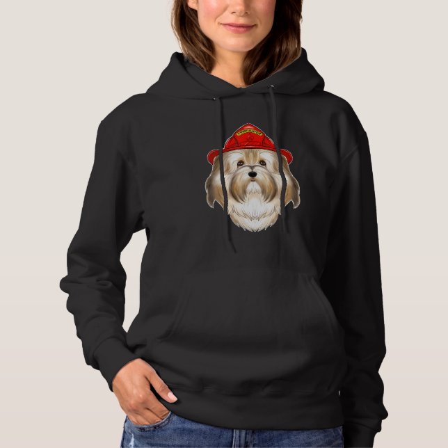Pull À Capuche Canine Handler I Fireman Chien I Pompier Havanes (Devant)