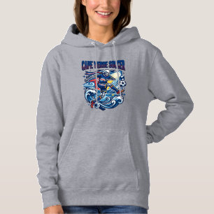 Pull À Capuche Cape Verde Football Skeleton Attaquant Nations Pre