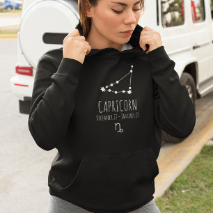 Pull À Capuche Capricorne   Constellation Zodiaque personnalisée